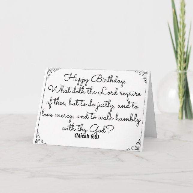 8 de junio tarjeta de cumpleaños de la biblia con (Anverso)