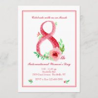 8 de marzo invitación del día de las mujeres