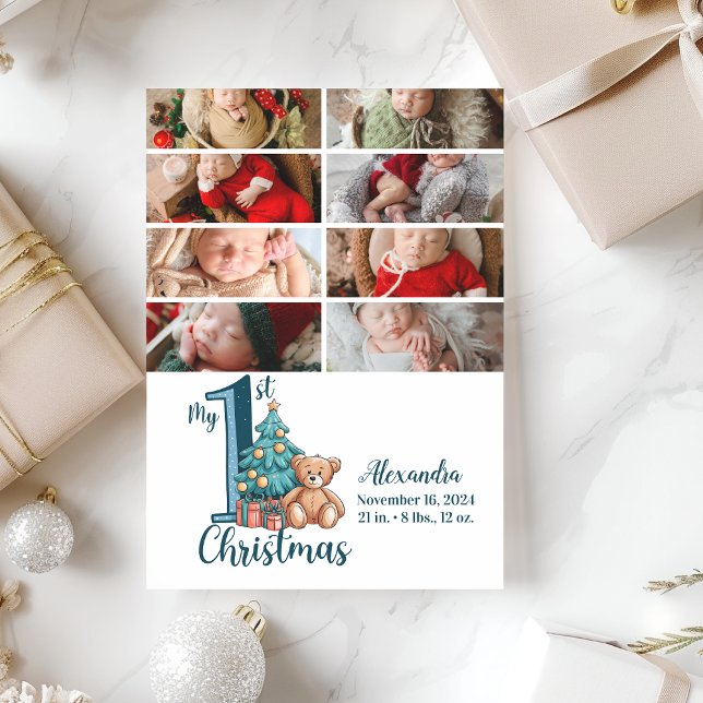 8 Foto Blue Teddy Baby Primer Navidad (Subido por el creador)