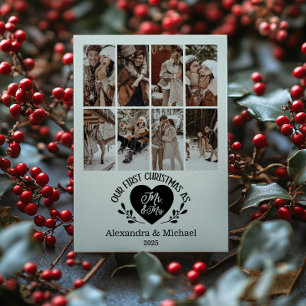 8 Foto Corazón Primera Navidad como Sr y Sra