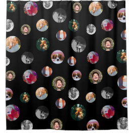 8 Fotopolika dot Template Black Shower Cortina