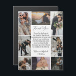 8 fotos collage moderno gracias imán boda<br><div class="desc">elegante collage de ocho fotos moderno gracias imán boda</div>
