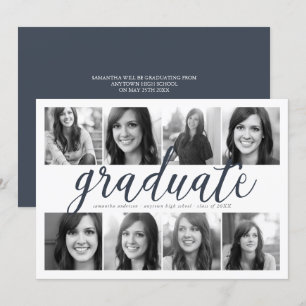 8 Invitación a graduación de escritura moderna de 