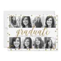 8 Invitación a graduación de Purpurina de fotos de