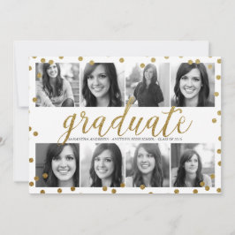 8 Invitación a graduación de Purpurina de fotos de