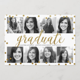 8 Invitación a graduación de Purpurina de fotos de