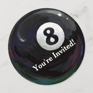 8 Invitación a la ronda de cumpleaños de Ball Art