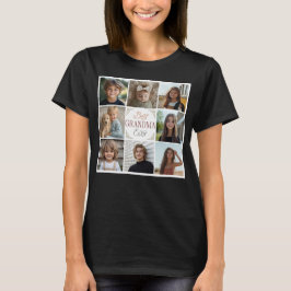8 Mejor Abuela De Collage de fotos Jamás Camiseta
