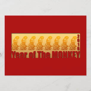 8 monos para la invitación china 2016 del Año