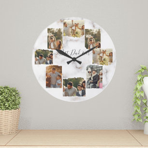 8 Ocho Foto Reloj de pared moderno elegante de col