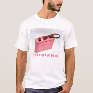 8 pistas R apoyan la camiseta rosada del cartucho