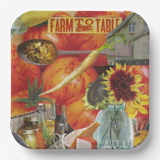 8 Platos de papel de tamaño de cena Diseño culinar (Anverso)