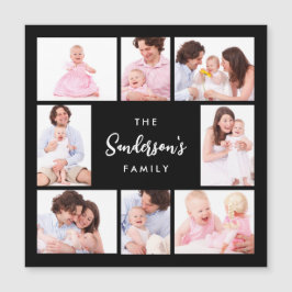 8 Sections Family Photo in Black Frame