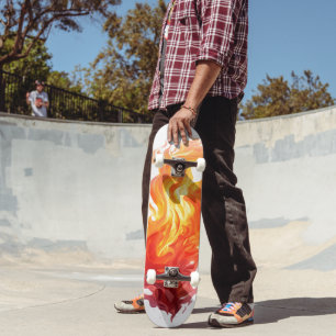 8 Skateboard Flame de 1/8"