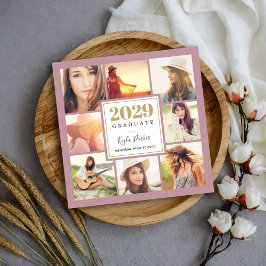 8 tarjetas de Invitación de graduación magnética f