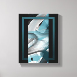 8 x10" Tendencia Resumen de lienzo de arte Azul bl