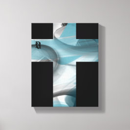 8 x10" Tendencia Resumen de lienzo de arte Azul bl