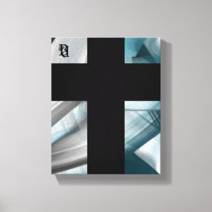 8 x10" Tendencia Resumen de lienzo de arte Azul bl