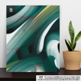 8 x 10" Tendencia Resumen de lienzo de arte Blanco