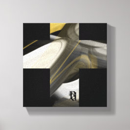 8 x 8" Tendencia Resumen de lienzo de arte Oro bla