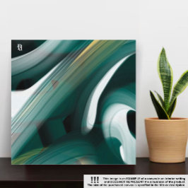 8 x 8" Tendencia Resumen de lienzo de arte verde n