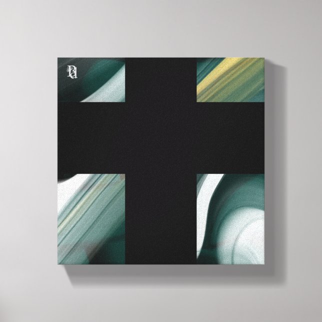 8 x 8" Tendencia Resumen de lienzo de arte verde n (Anverso)