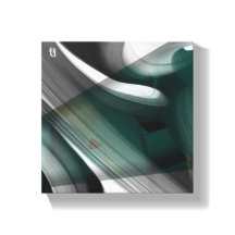 8 x 8" Tendencia Resumen de lienzo de arte verde n