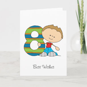 8vo cumpleaños - tarjeta de felicitaciones -