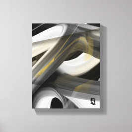8x10" Arte abstracto de tendencia en lienzo negro 