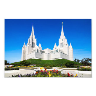8X10 Foto del Templo de San Diego LDS