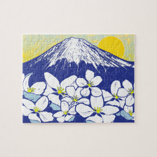 8x10 Mt. Fuji Puzzle para personas ciegas en color