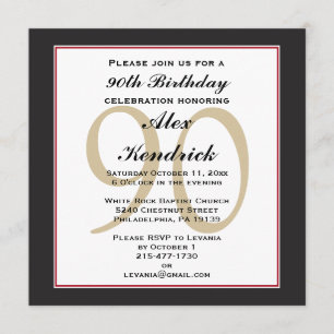 90ª Invitación de cumpleaños