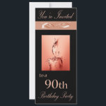 90ª Invitación personalizada a la fiesta de cumple<br><div class="desc">A tus invitados les encantará esta invitación personalizada de cumpleaños número 90.  Simple pero festivo... es una manera apropiada de celebrar el gran día de tu invitado de honor.</div>