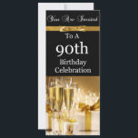90ª Invitación personalizada a la fiesta de cumple<br><div class="desc">A tus invitados les encantará esta invitación personalizada de cumpleaños número 90.  Simple pero festivo... es una manera apropiada de celebrar el gran día de tu invitado de honor.</div>