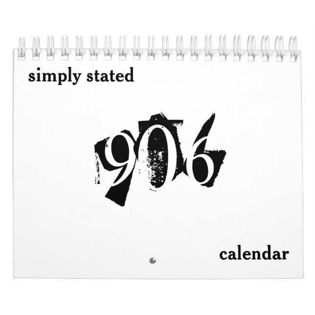906 Calendario Simplemente Establecido (Tapa)
