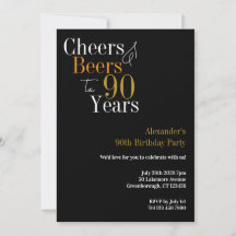 90.ª invitación a fiesta de cumpleaños y cerveza