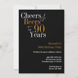 90.ª invitación a fiesta de cumpleaños y cerveza
