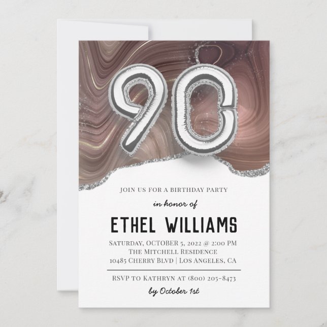 90.ª invitación a la fiesta de cumpleaños (Anverso)