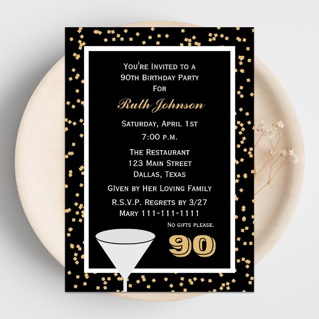 90.ª invitación a la fiesta de cumpleaños 90 y Con (Subido por el creador)