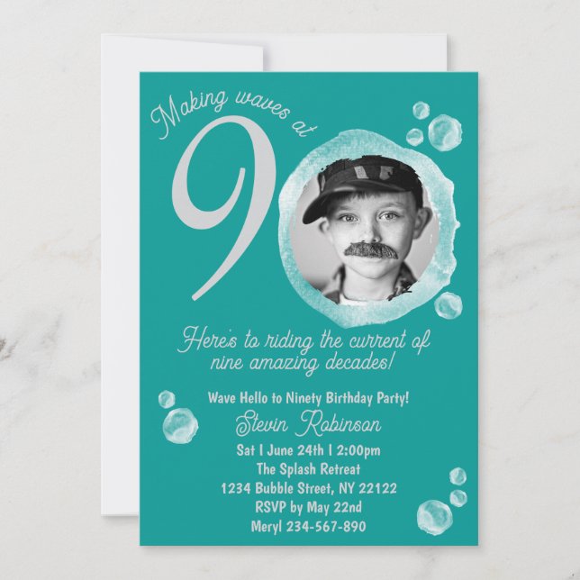 90.ª invitación a la fiesta de cumpleaños de la bu (Anverso)