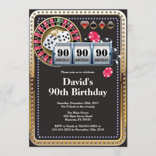90.ª Invitación de cumpleaños del Casino de cartas