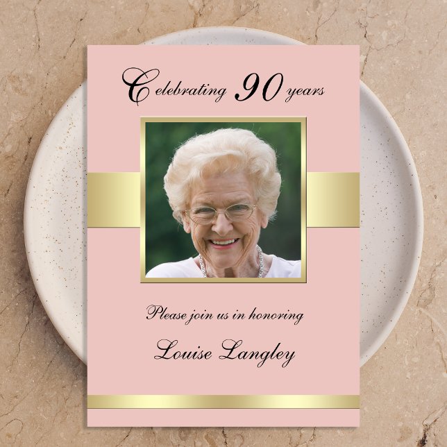 90.ª invitación de oro a la fiesta de cumpleaños d (Subido por el creador)