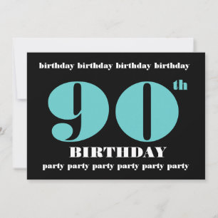 90.ª plantilla de invitación a fiesta de cumpleaño