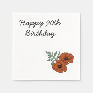 90.ª servilleta de cumpleaños