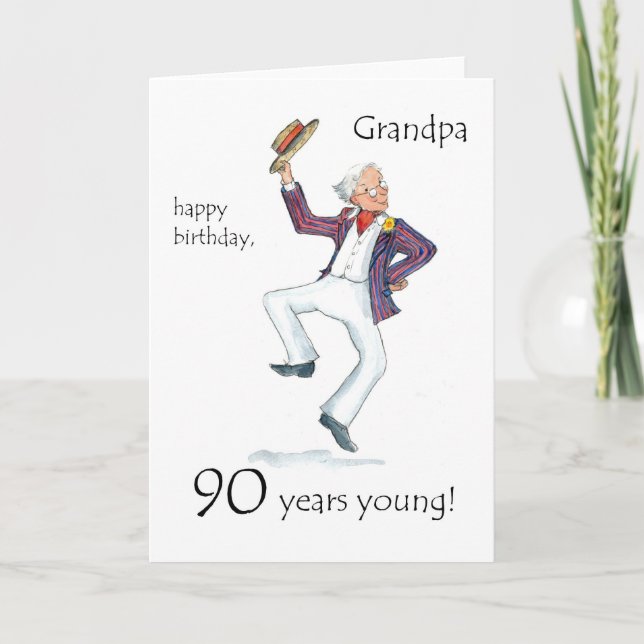 90.ª tarjeta de cumpleaños para un abuelo (Anverso)