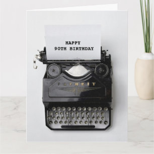 90.ª tarjeta de felicitación para máquina de escri