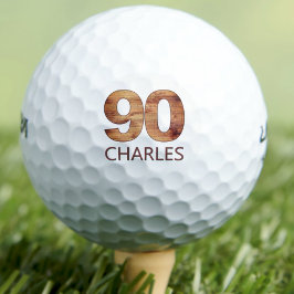 90.º cumpleaños bolas de golf regalo de madera de