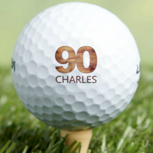 90.º cumpleaños bolas de golf regalo de madera de