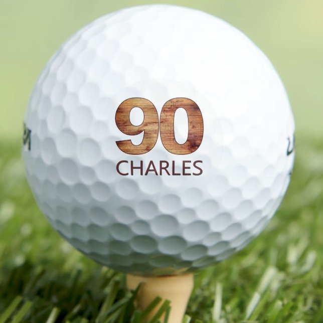 90.º cumpleaños bolas de golf regalo de madera de  (Subido por el creador)