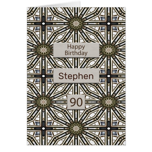 90.º cumpleaños Resumen Diseño de Mandala (Frente)